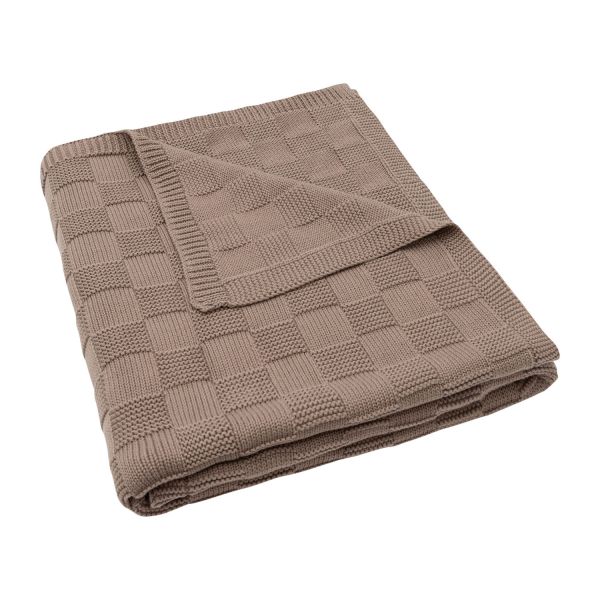 Jollein Deken Ledikant - Box Knit - 100 x 150 cm - Milky Coffee