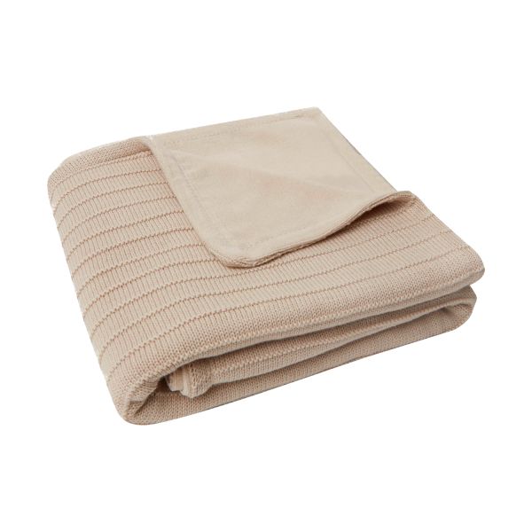 Jollein Ledikantdeken Velvet Pure Knit Nougat 100 x 150 cm