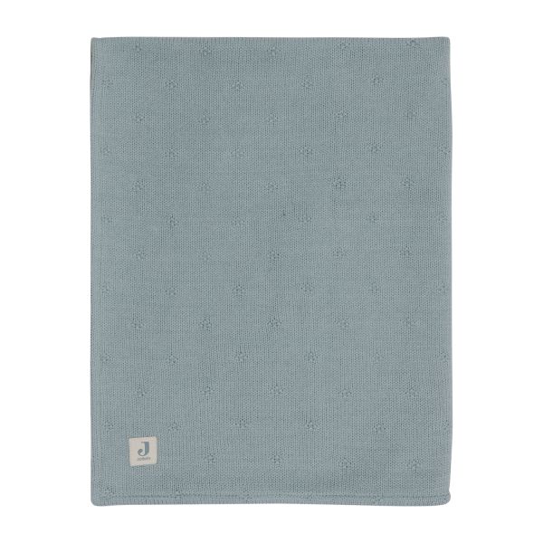 Jollein Cosy Knit Wiegdeken - 75x100cm - Sea Green/Velvet Jollein Cosy Knit Wiegdeken - 75x100cm - Sea Green/Velvet