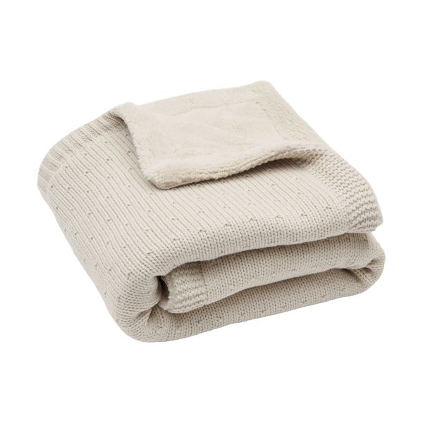 Jollein Wiegdeken - Sprinkle Knit / Fluffy - 75 x 100 cm - Sand Jollein Wiegdeken - Sprinkle Knit / Fluffy - 75 x 100 cm - Sand