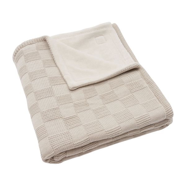 Jollein Deken Ledikant Box Knit - Velvet - 100 x 150 cm - Warm Sand