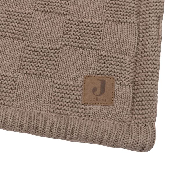 Jollein Deken Ledikant Box Knit - Velvet - 100 x 150 cm - Milky Coffee
