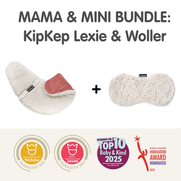 KipKep Mama & Mini Bundel – Lexie + Woller - Dusty Clay & Teddy