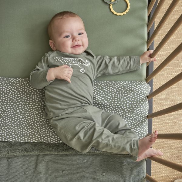 Meyco Pyjama Cheetah Forestgreen mt.62/68 2-Pack