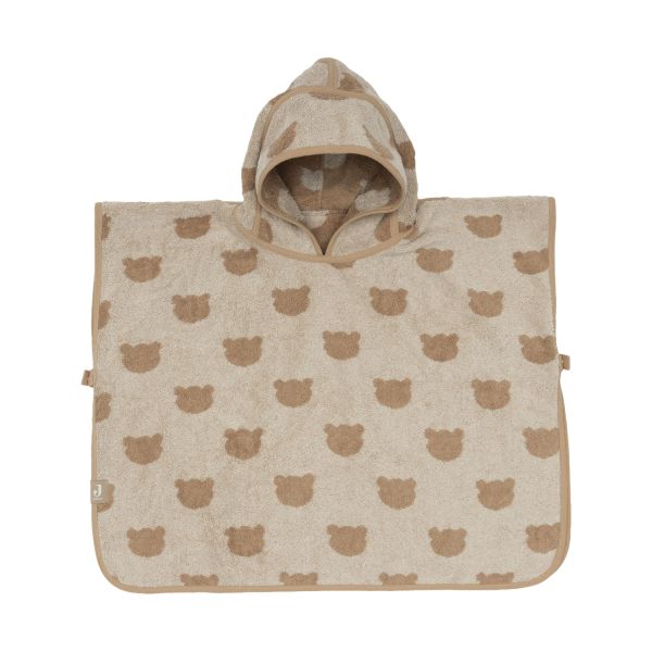 Jollein Jacquard Badponcho - 2-zijdig - Badstof - Teddy Bear Jollein Jacquard Badponcho - 2-zijdig - Badstof - Teddy Bear