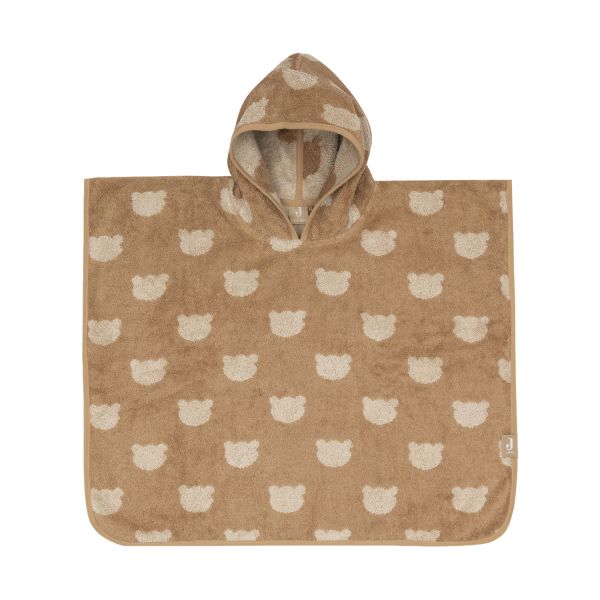 Jollein Jacquard Badponcho - 2-zijdig - Badstof - Teddy Bear Jollein Jacquard Badponcho - 2-zijdig - Badstof - Teddy Bear
