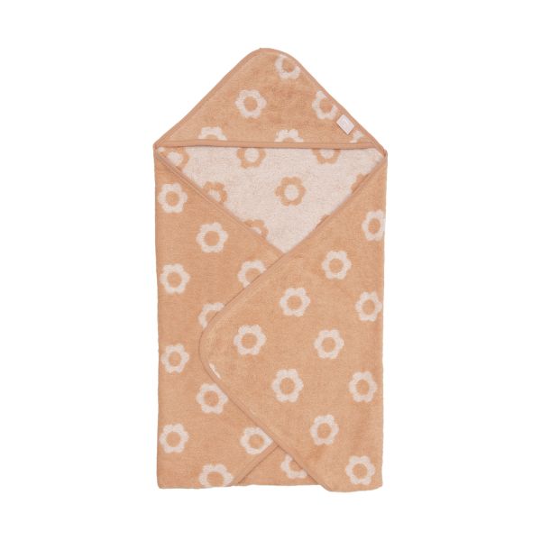 Jollein Jacquard Badcape - Badstof - 75x75 cm - Flower Jollein Jacquard Badcape - Badstof - 75x75 cm - Flower