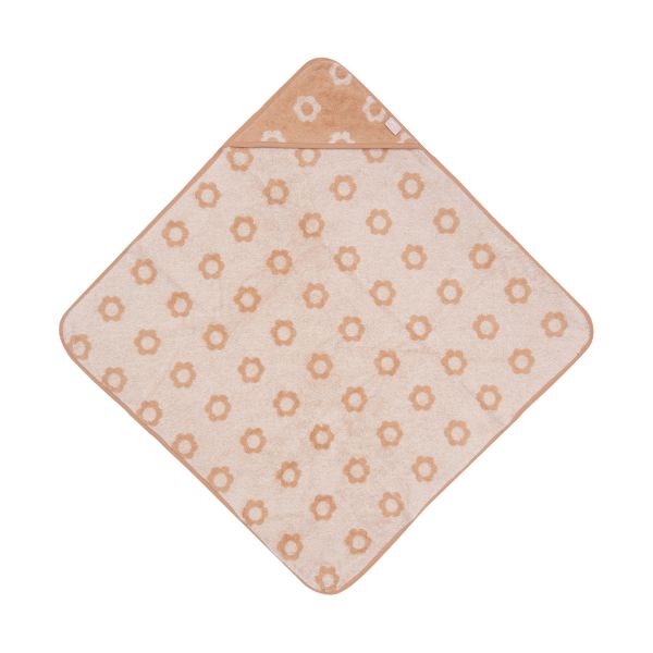 Jollein Jacquard Badcape - Badstof - 75x75 cm - Flower Jollein Jacquard Badcape - Badstof - 75x75 cm - Flower
