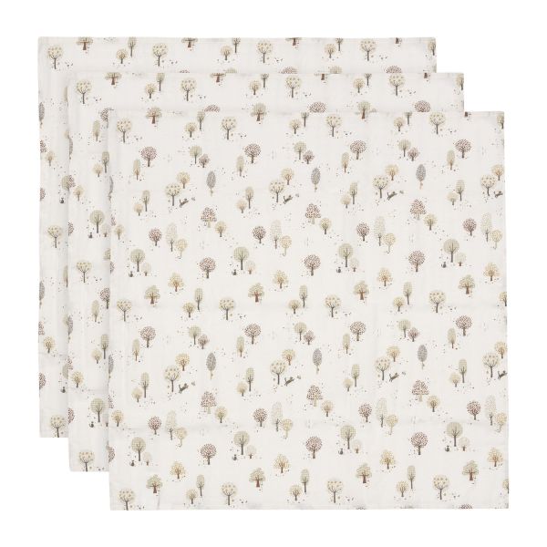 Jollein Hydrofiele Doek Small 70x70 cm - Tiny Park – 3 Stuks