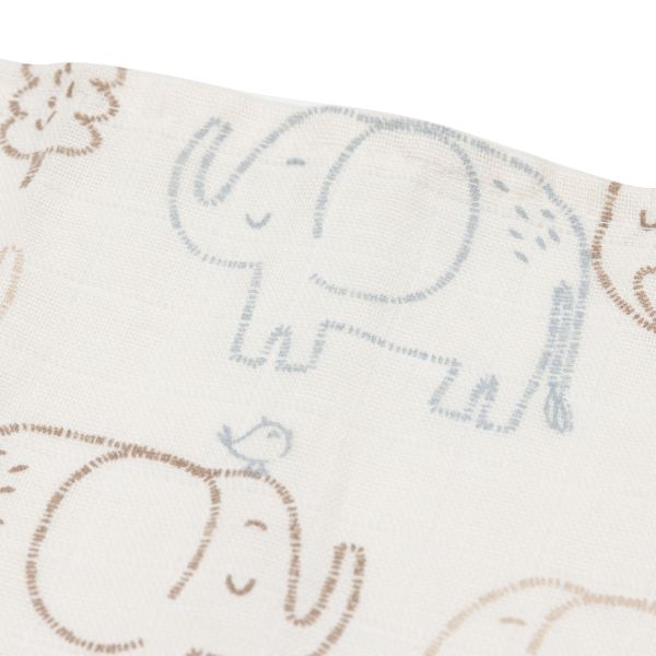 Jollein Hydrofiele Doek Small 70x70 cm - Elephant Tales – 3 Stuks