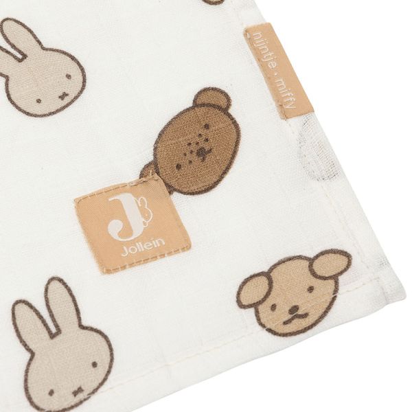 Jollein Miffy And Friends Hydrofiele Doek Large - 2 Stuks - 115 x 115 cm Jollein Miffy And Friends Hydrofiele Doek Large - 2 Stuks - 115 x 115 cm
