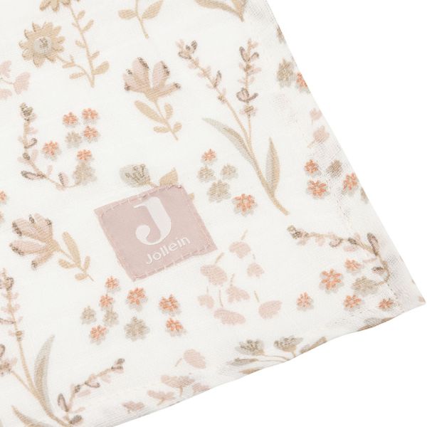 Jollein Bloomy Hydrofiele Doek Large - 2 Stuks - 115 x 115 cm Jollein Bloomy Hydrofiele Doek Large - 2 Stuks - 115 x 115 cm