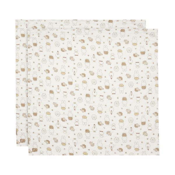 Jollein Hydrofiele Doeken - 2 Stuks - 115 x 115 cm - Miffy Family Farm