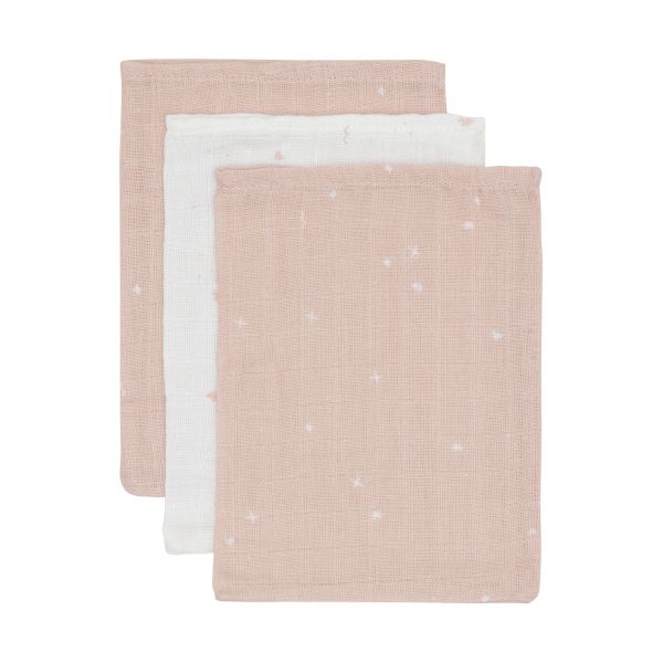 Jollein Twinkling Washandje - 3 Pack - 15 x 20 cm - Hydrofiel - Wild Rose Jollein Twinkling Washandje - 3 Pack - 15 x 20 cm - Hydrofiel - Wild Rose