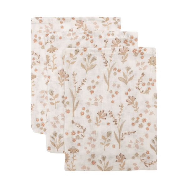 Jollein Bloomy Washandje - 3 Stuks - 15 x 20 cm - Hydrofiel