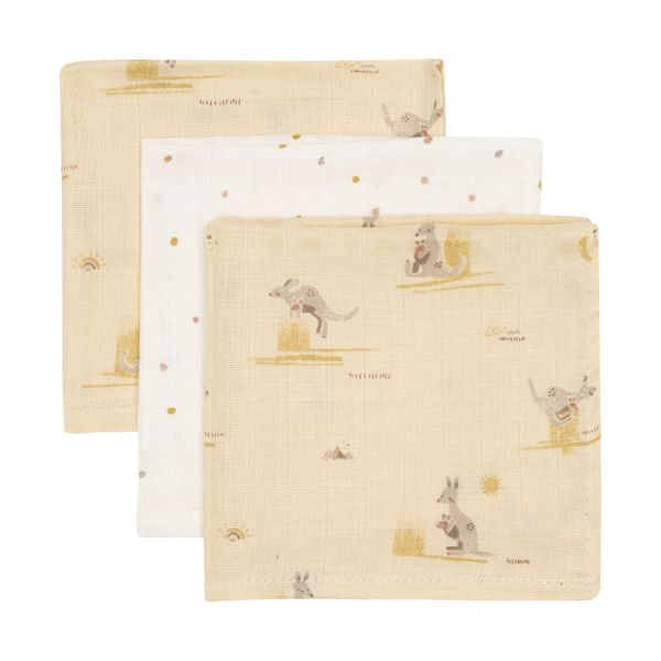 Jollein Hydrofiele Monddoekjes - 3 Stuks - Kangaroots