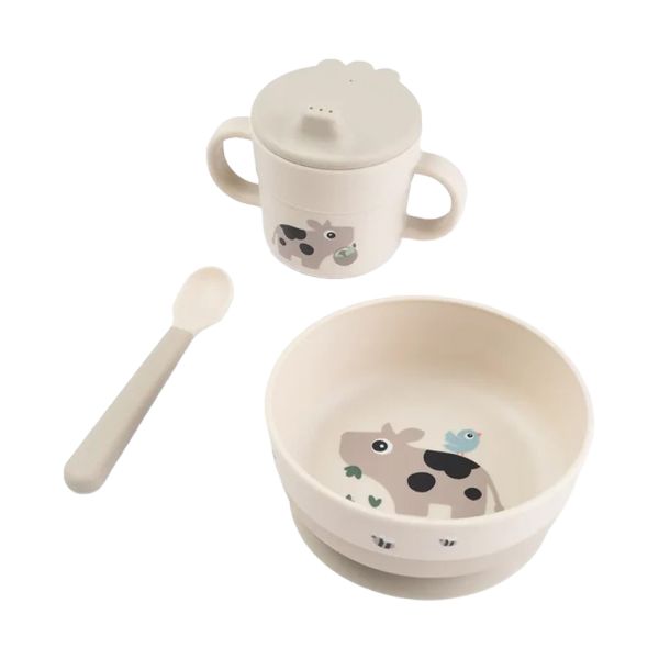 Done by Deer Foodie First Mealset met Zuignap - Tiny Farm - Zand Done by Deer Foodie First Mealset met Zuignap - Tiny Farm - Zand