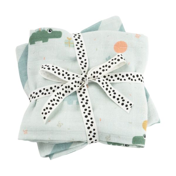 Done By Deer Celebration Hydrofiel Luiers - 2 Stuks - Blue Done By Deer Celebration Hydrofiel Luiers - 2 Stuks - Blue