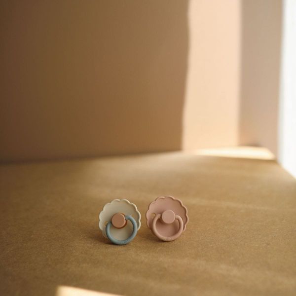 Frigg Daisy Fopspeen - 0-6 mnd (2 stuks) - Blooming Blush/Cotton