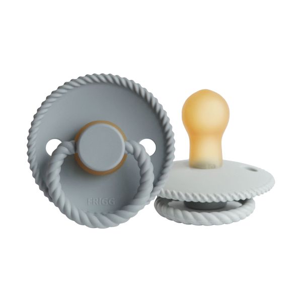 Frigg Rope Fopspeen - 0-6 mnd (2 stuks) - Fr.Gray/Silver Gray