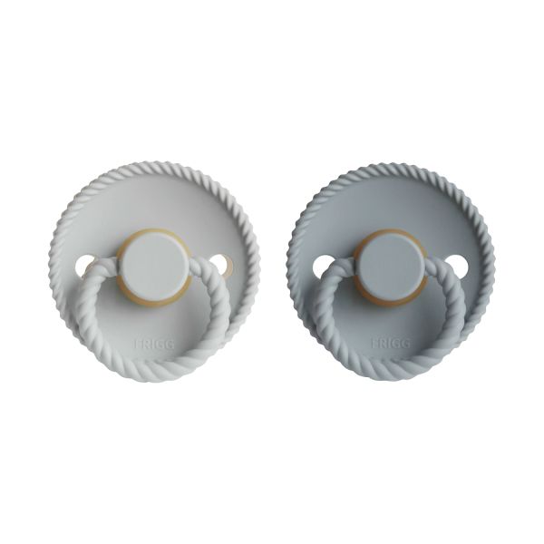 Frigg Rope Fopspeen - 0-6 mnd (2 stuks) - Fr.Gray/Silver Gray