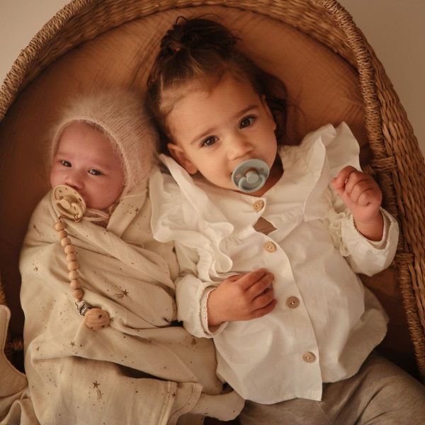 Frigg Rope Fopspeen - 6-18 mnd (2 stuks) - Fr.Gray/Silver Gray