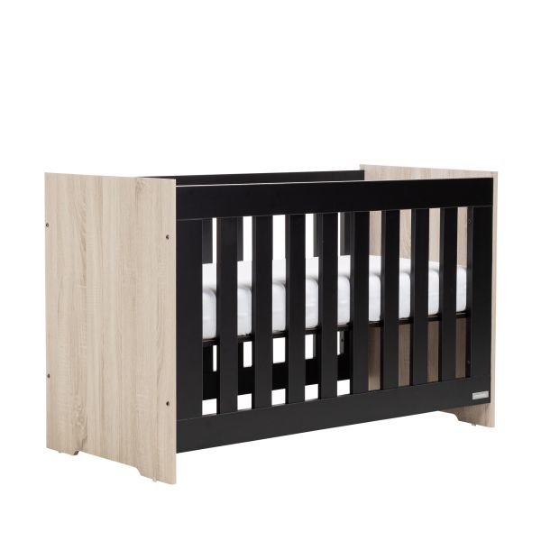 Interbaby Ledikant 60 x 120 - Commode 1 deur 3 vakken - Hanglegkast Basalt