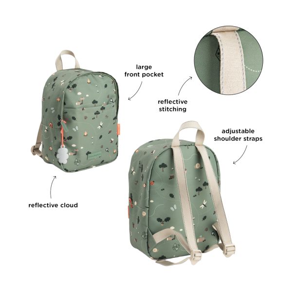 Done by Deer Kinder Rugzak - Tiny Trails - Green - 7,5L Done by Deer Kinder Rugzak - Tiny Trails - Green - 7,5L