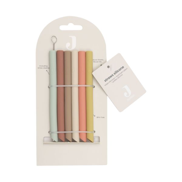 Jollein Siliconen Rietjes - Multicolour - 6-pack Jollein Siliconen Rietjes - Multicolour - 6-pack