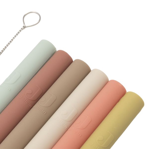 Jollein Siliconen Rietjes - Multicolour - 6-pack Jollein Siliconen Rietjes - Multicolour - 6-pack