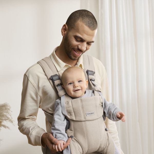 BabyBjörn Harmony Draagzak - Geweven Gemêleerd - Lichtbeige