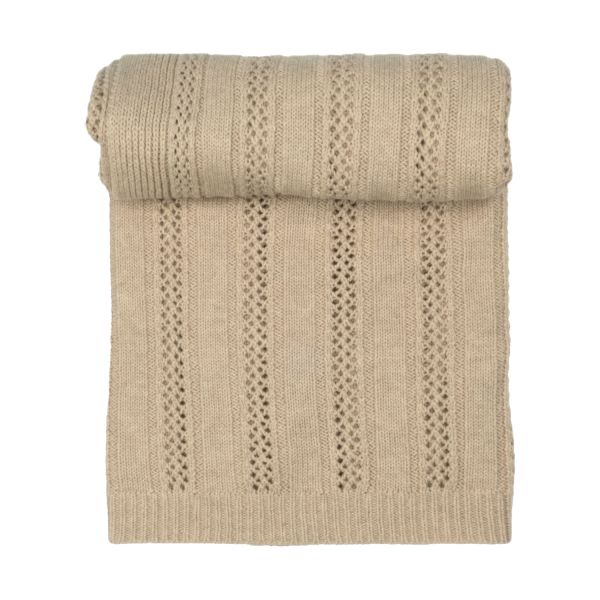Lodger Dreamer Deken - 80 x 100 cm - Pointelle Merino - Beige Lodger Dreamer Deken - 80 x 100 cm - Pointelle Merino - Beige