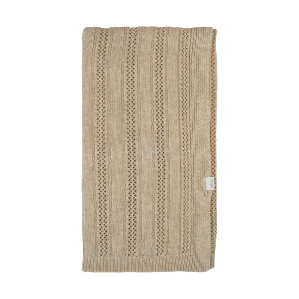 Lodger Dreamer Deken - 80 x 100 cm - Pointelle Merino - Beige Lodger Dreamer Deken - 80 x 100 cm - Pointelle Merino - Beige