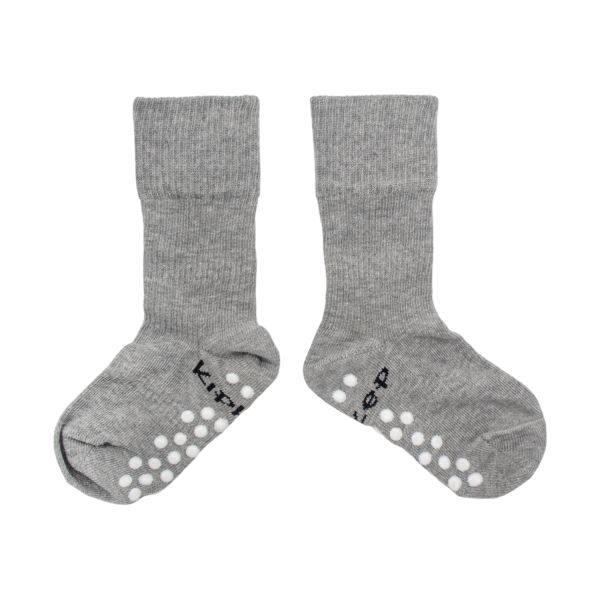 KipKep Blijf-Sokjes - 12-18 Mnd - Antislip - 1-Pack - Grey