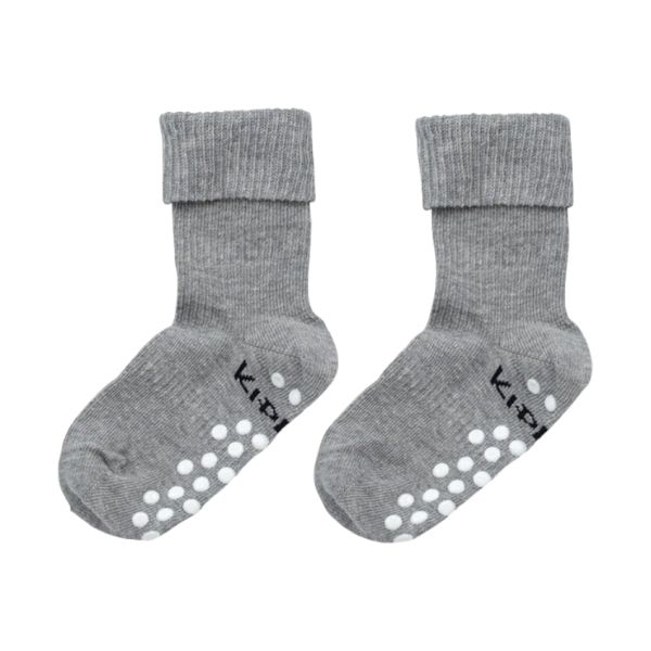 KipKep Blijf-Sokjes - 12-18 Mnd - Antislip - 1-Pack - Grey
