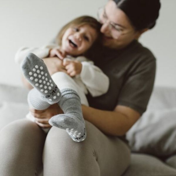 KipKep Blijf-Sokjes - 12-18 Mnd - Antislip - 1-Pack - Grey