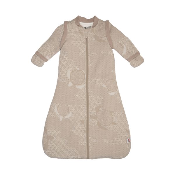 Lodger Slaapzak Hopper Met Afritsbare Mouwen - Maat 50/62 - Matcha Beige Lodger Slaapzak Hopper Met Afritsbare Mouwen - Maat 50/62 - Matcha Beige