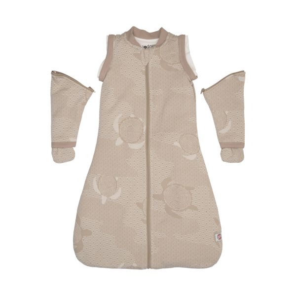 Lodger Slaapzak Hopper Met Afritsbare Mouwen - Maat 50/62 - Matcha Beige Lodger Slaapzak Hopper Met Afritsbare Mouwen - Maat 50/62 - Matcha Beige