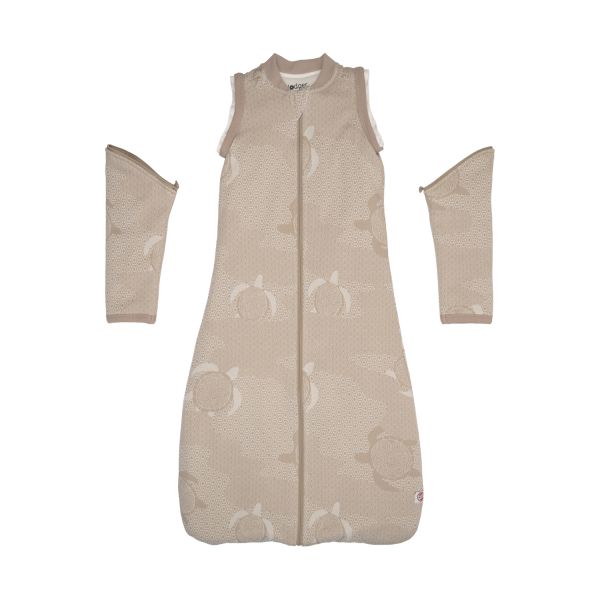 Lodger Slaapzak Hopper Met Afritsbare Mouwen - Maat 68/80 - Matcha Beige