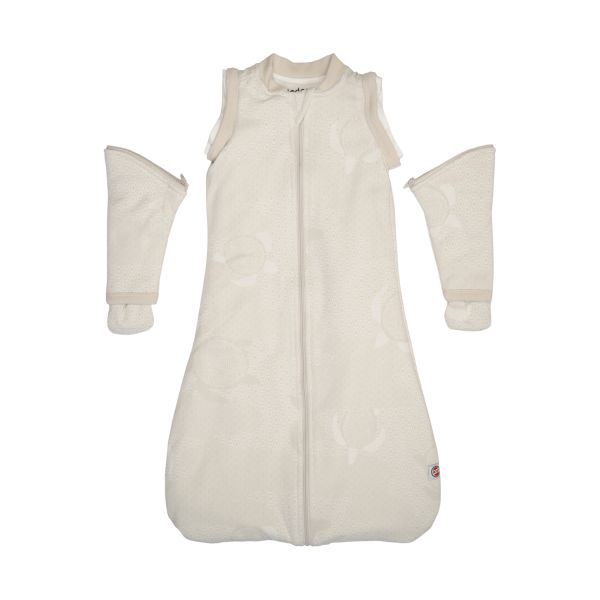 Lodger Slaapzak Hopper Met Afristbare Mouwen - Maat 50/62 - Birch