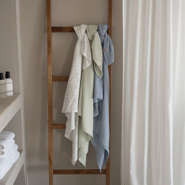 Lodger Swaddler Solid Matcha Peppermint/Blue Fogg 2-Pack 110x110