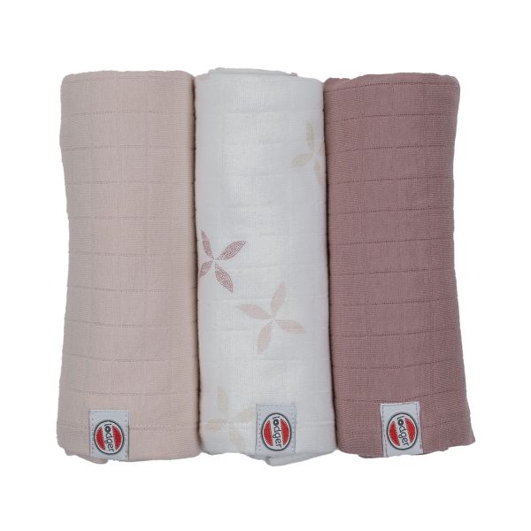 Lodger Swaddler Solid Matcha Rose 3-Pack 70x70 Lodger Swaddler Solid Matcha Rose 3-Pack 70x70