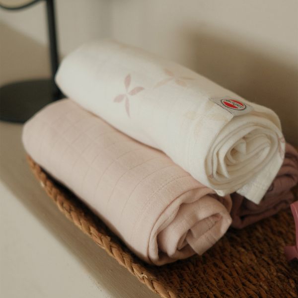 Lodger Swaddler Solid Matcha Rose 3-Pack 70x70 Lodger Swaddler Solid Matcha Rose 3-Pack 70x70