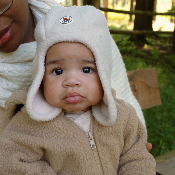 Lodger Muts Teddy Fleece Birch 3-6M