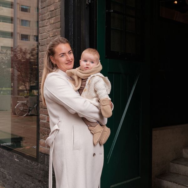 Lodger Mittens Teddy Fleece Beige 0-12M