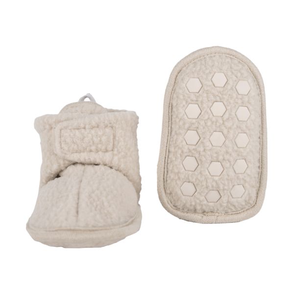 Lodger Slofjes Teddy Fleece Birch 0-3M