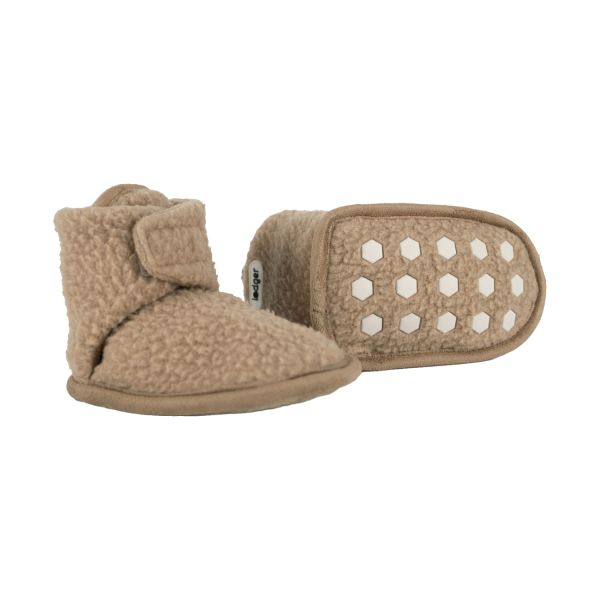 Lodger Slofjes Teddy Fleece Beige 3-6M