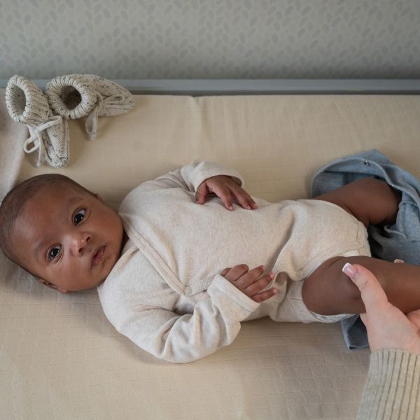 Lodger Melange Romper Lange Mouwen - Maat 50 - Birch