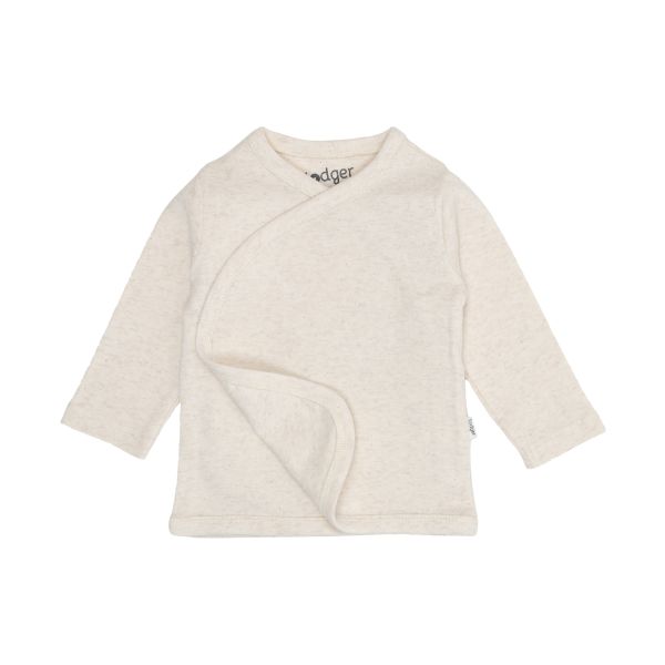 Lodger Melange Overslag Shirt - Maat 50 - Birch 