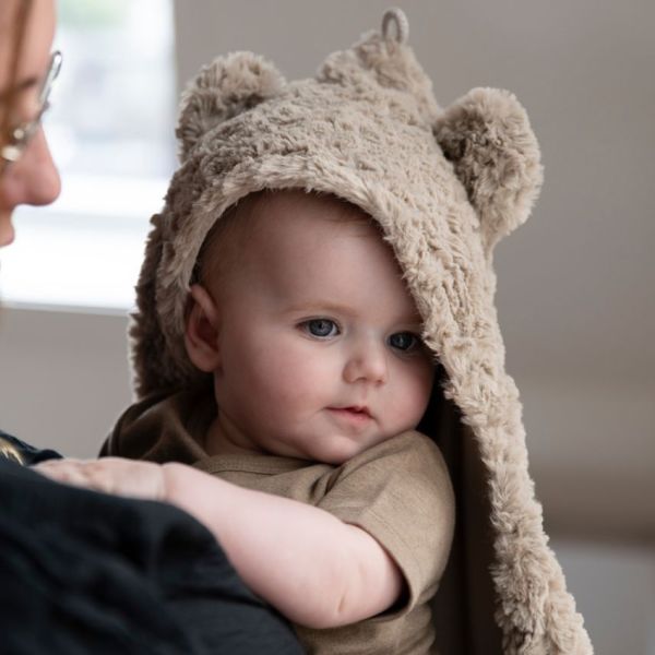 Baby's Only Wikkeldeken Met Oortjes Snow Taupe